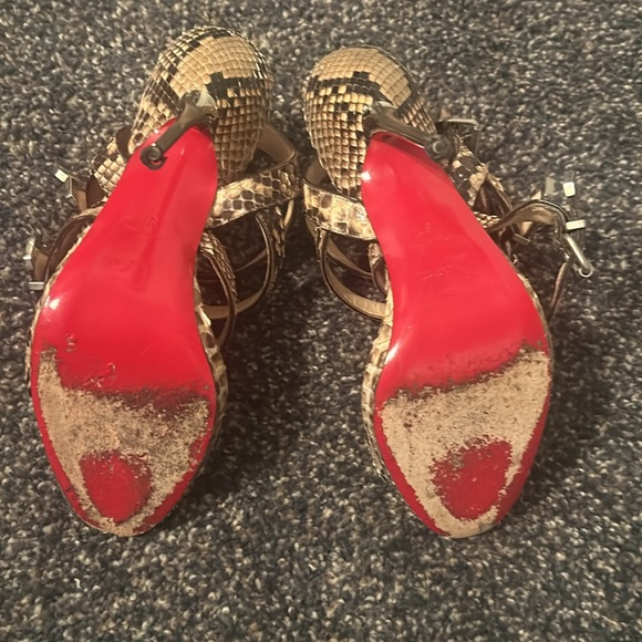 Christian Louboutin, size 37, snakeskin sandals - Picture 5 of 7